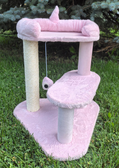 Designer Cat Post - Pink Monster
