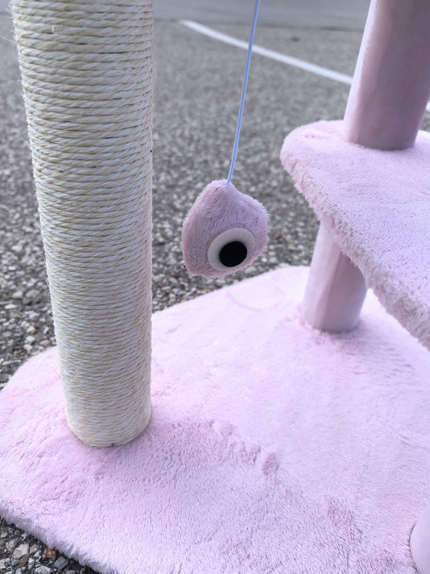 Designer Cat Post - Pink Monster