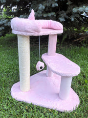Designer Cat Post - Pink Monster