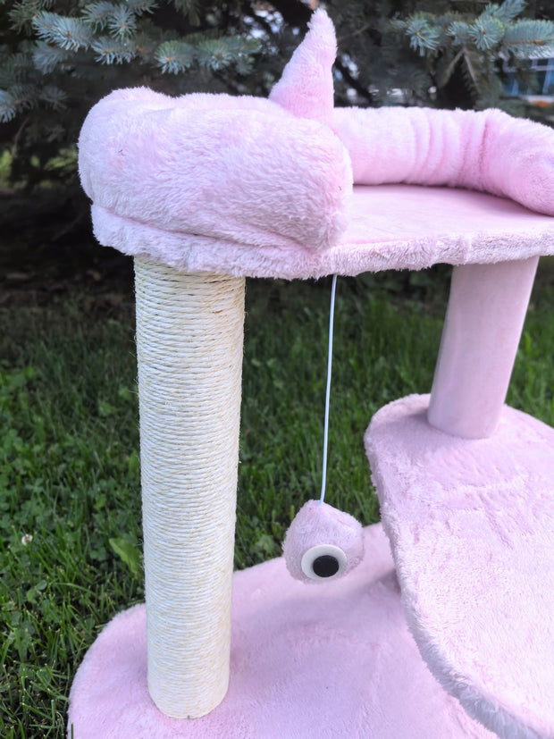 Designer Cat Post - Pink Monster