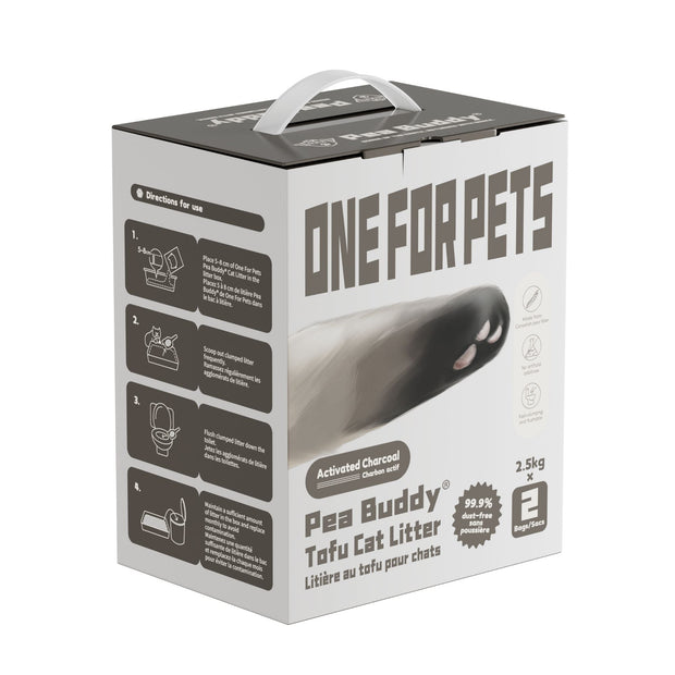 Pea Buddy® Pea-Based Tofu Cat Litter (Charcoal-Unscented)