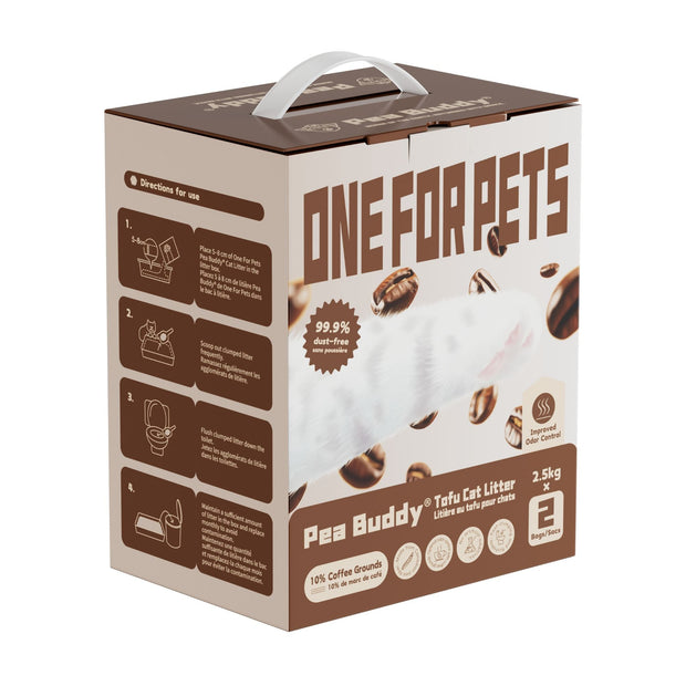 Pea Buddy® Pea-Based Tofu Cat Litter (10% Coffee Grounds)