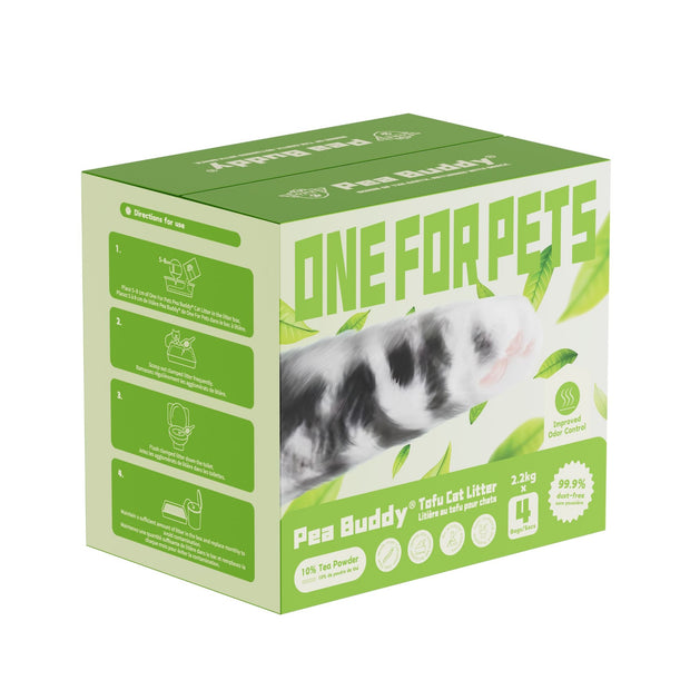 Pea Buddy® Pea-Based Tofu Cat Litter (10% Tea Powder)